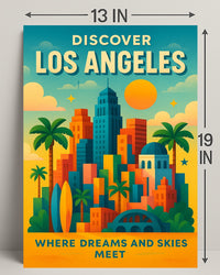 Discover Los Angeles Wall Art Print PosterGoat