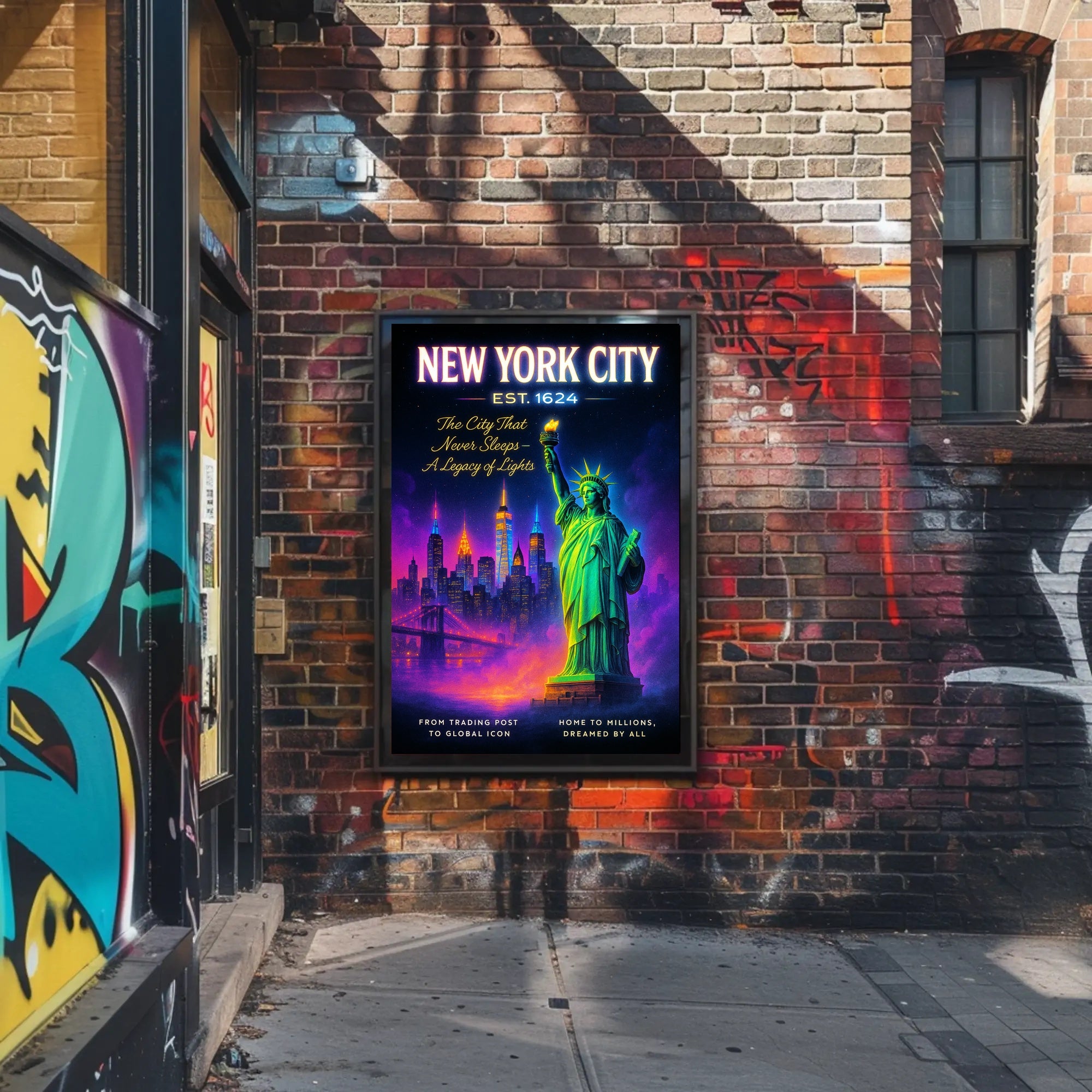 New York City A Legacy of Lights Poster PosterGoat