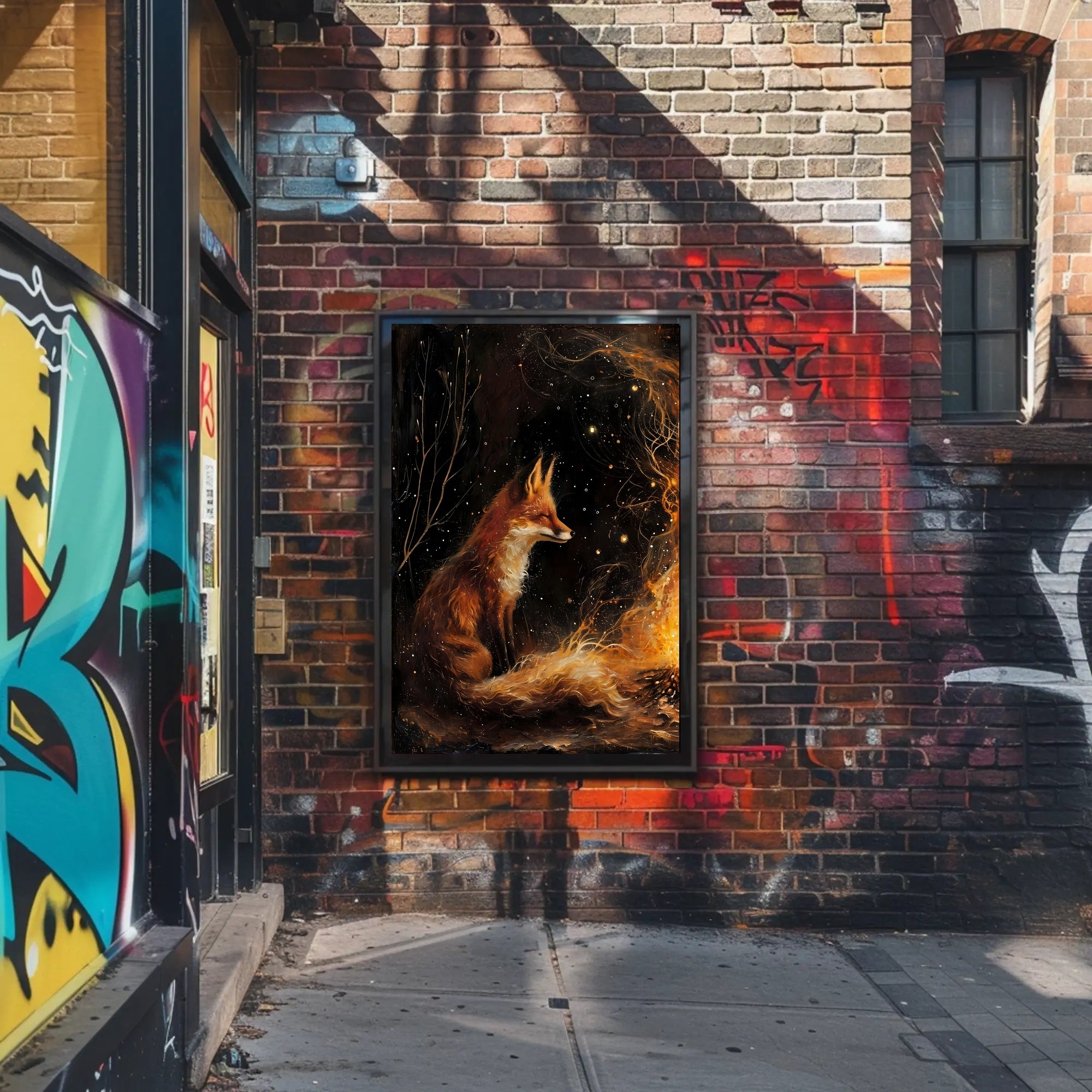 Enchanted Fox By The Fire William Morris Art Poster