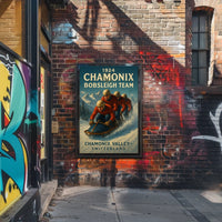 1924 Chamonix Bobsleigh Team Poster