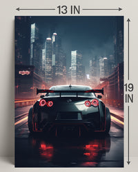 Night Drive In The City Poster