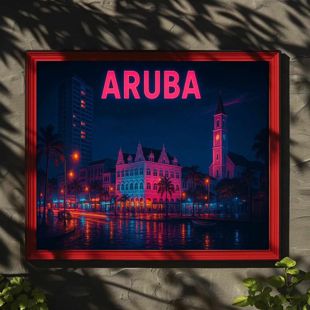 Aruba Nightscape Poster