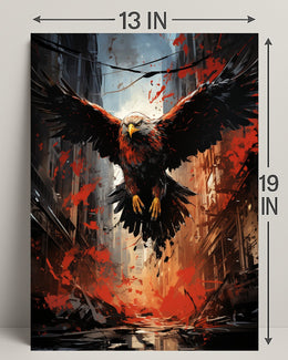 The Majestic Eagle In Urban Chaos Poster PosterGoat