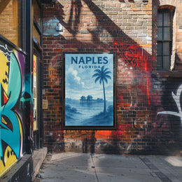 Naples Florida Poster Wall Art Coastal Beach Vibes 18x24