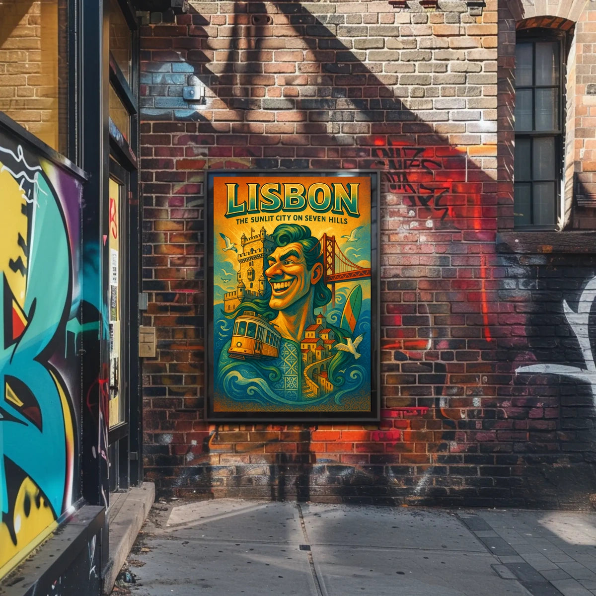 Lisbon The Sunlit City on Seven Hills Poster