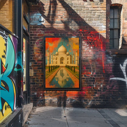 Taj Mahal Vibrant Art Print Cultural or Heritage Poster