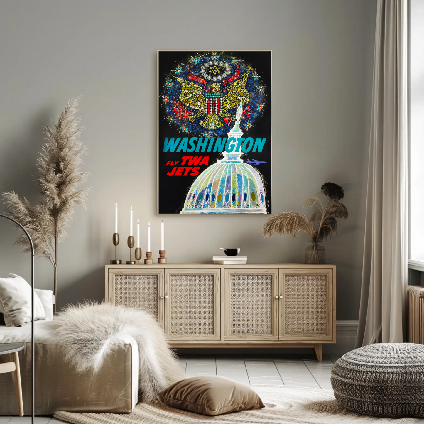 Washington TWA Travel Poster