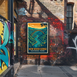 New River Gorge National Park Vintage Poster