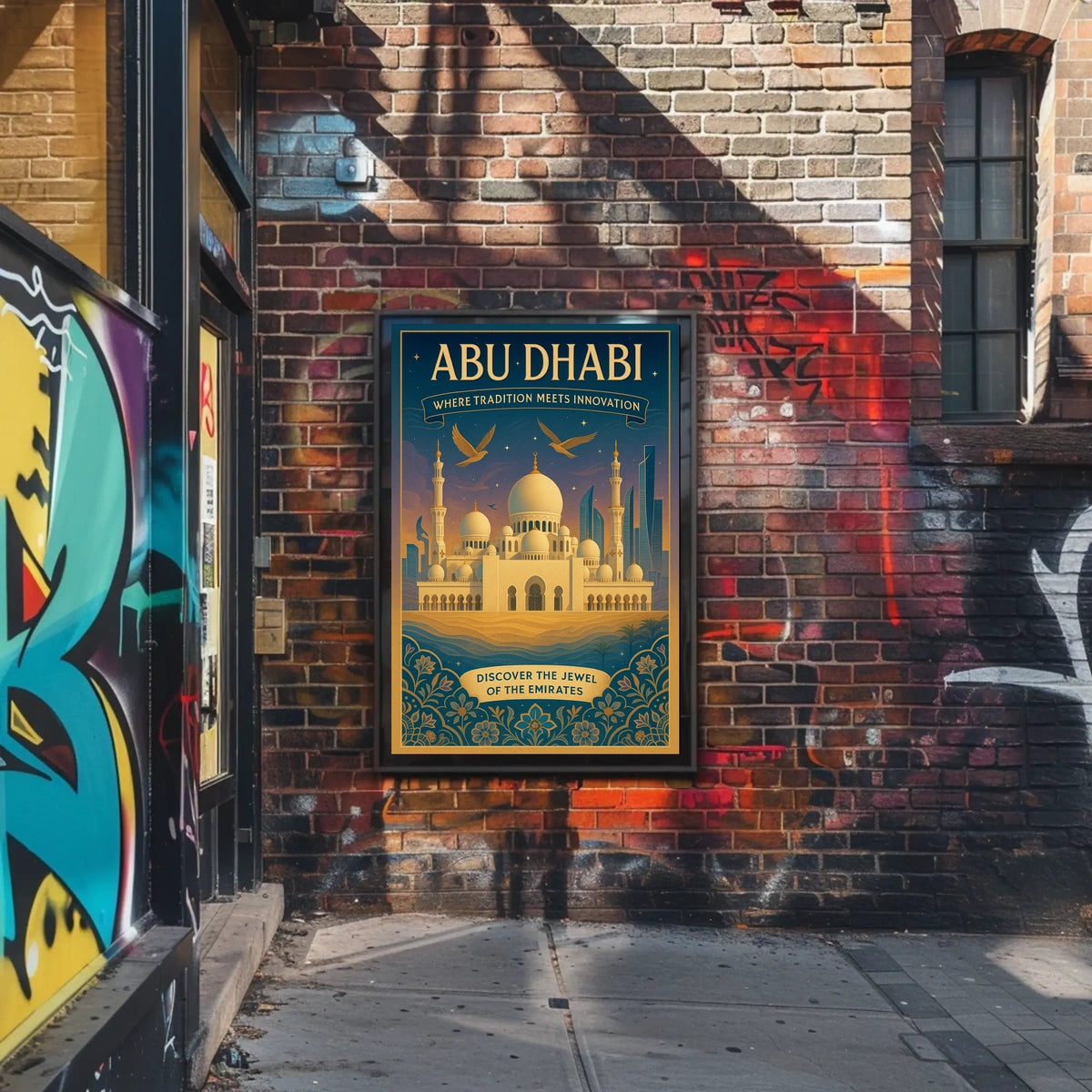 Abu Dhabi Skyline Art Poster