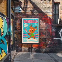 Holiday Baseball Fun Poster