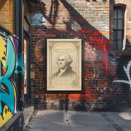 George Washington 1st President Sketch Poster Art Print Decor PosterGoat