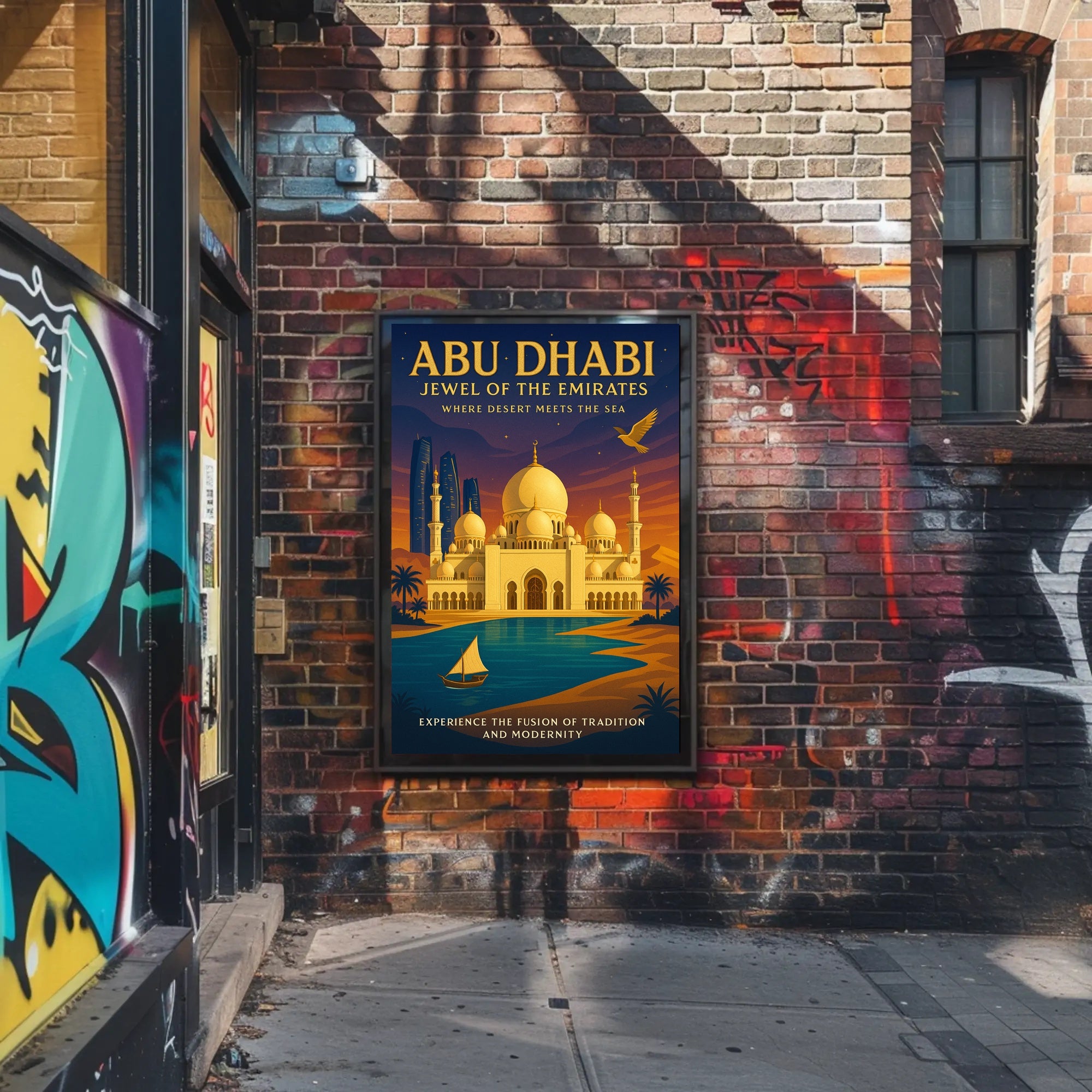 Abu Dhabi Cultural Heritage Travel Poster