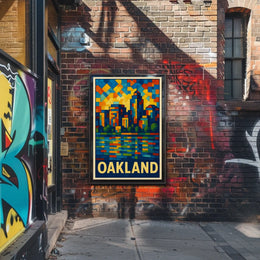 Oakland Skyline Mosaic Poster