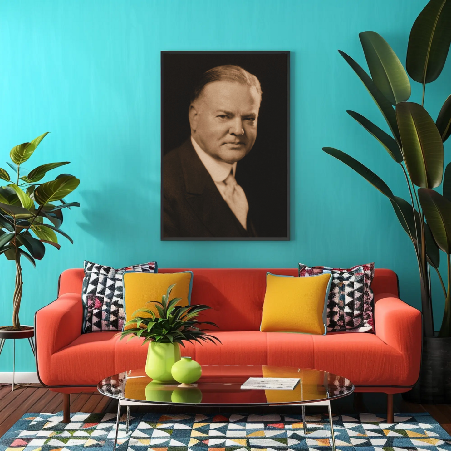 Herbert Hoover 31st President Sepia Photo