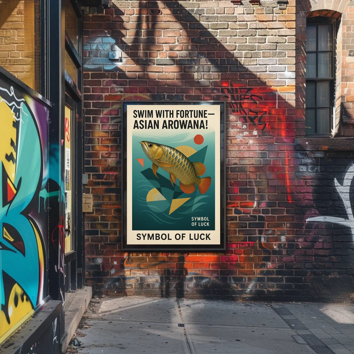 Swim with Fortune Asian Arowana Poster