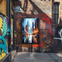 Urban Vibes A Futuristic Cityscape Poster