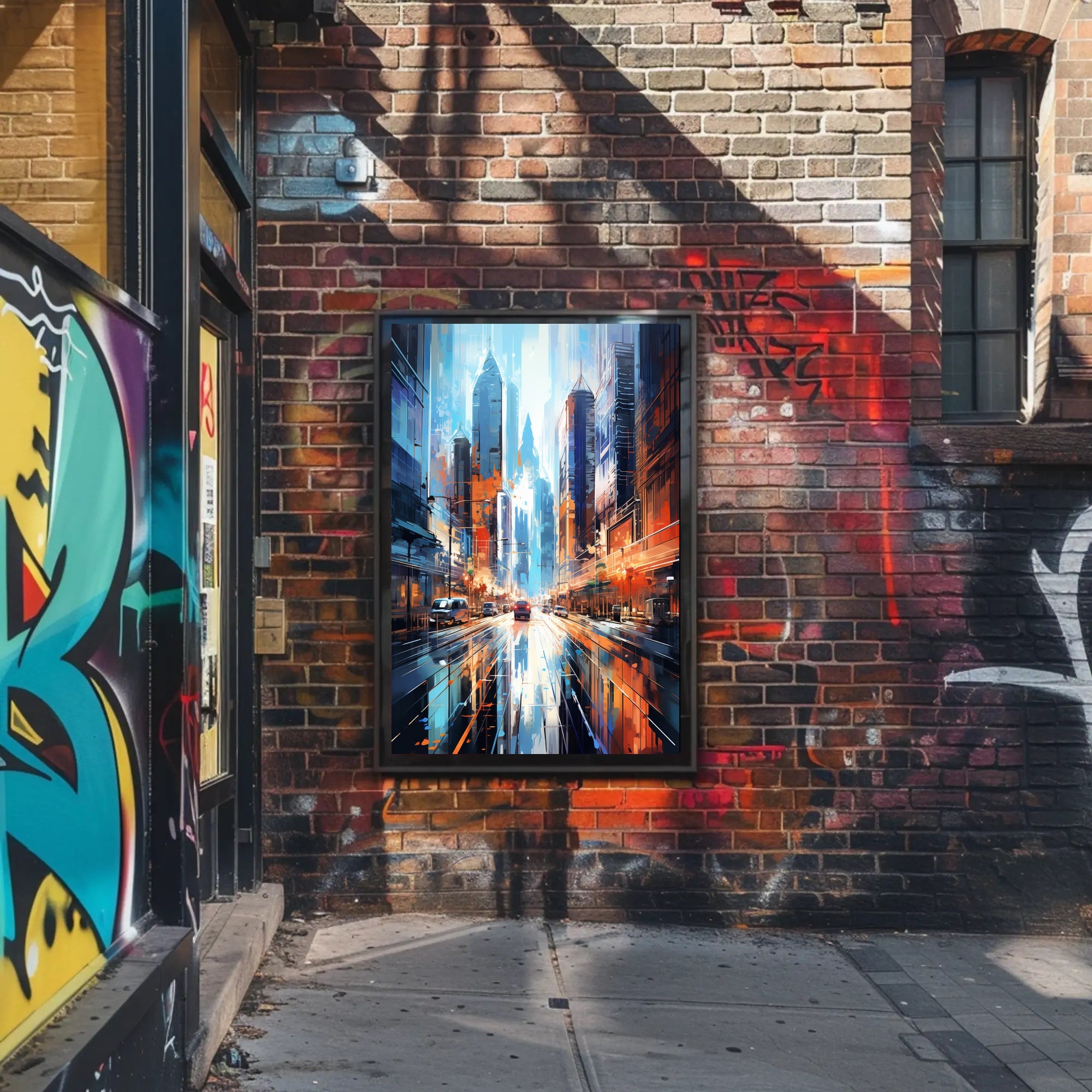 Urban Vibes A Futuristic Cityscape Poster