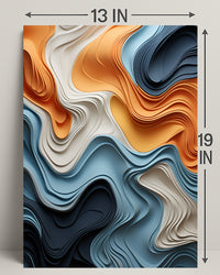 Abstract Waves Of Color Abstract Poster PosterGoat