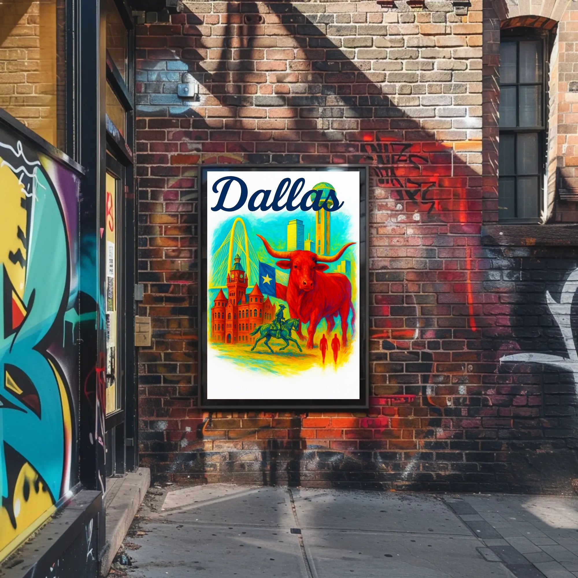 Dallas Landmarks Poster PosterGoat
