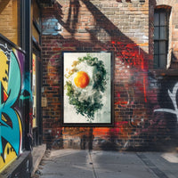 Sunny-Side-Up Egg Nature Fusion Art Poster PosterGoat