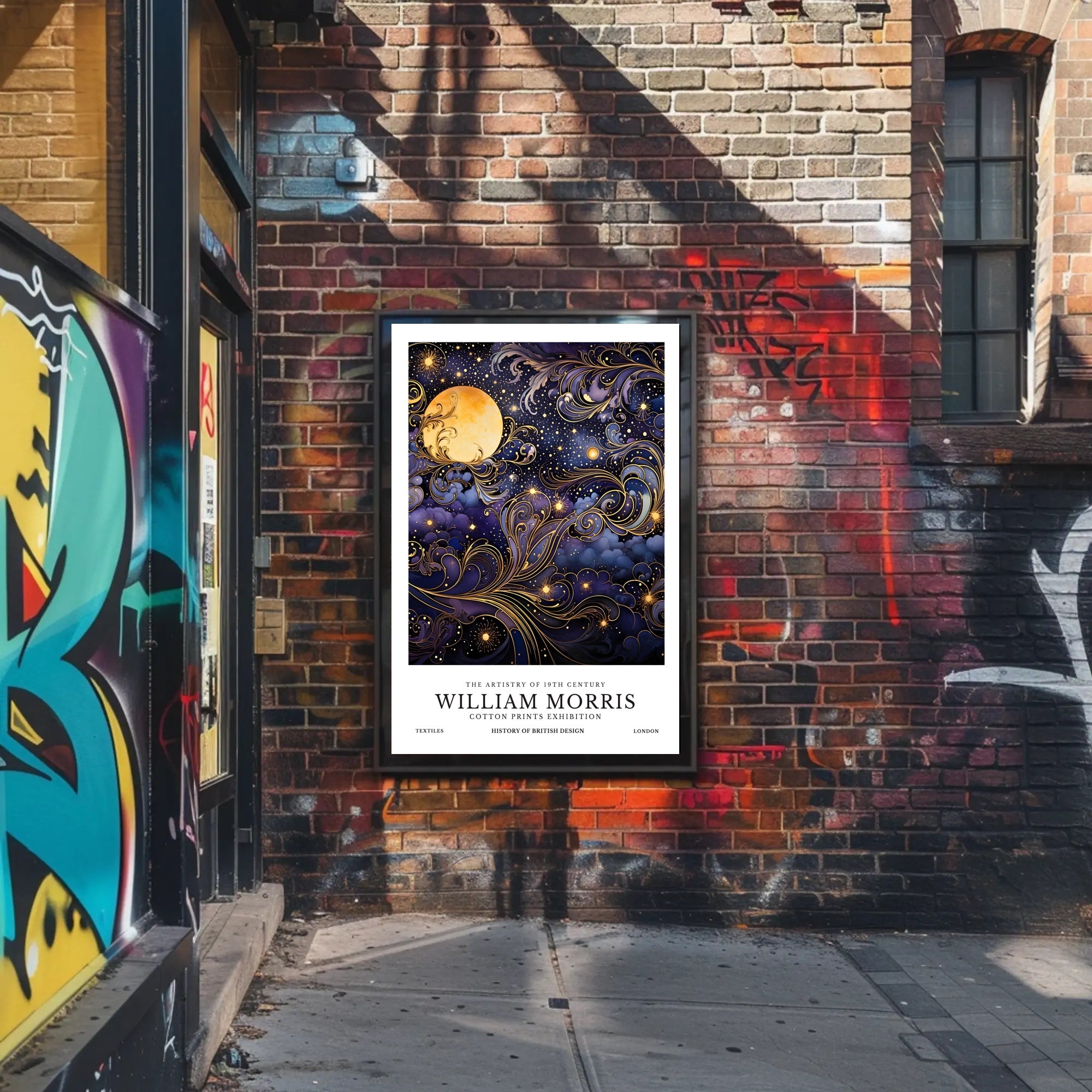 William Morris Cotton Prints Exhibition Poster