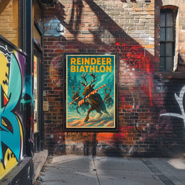 Reindeer Biathlon Poster