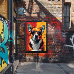 Stylish Corgi Pop Art Vibes Animal Poster PosterGoat