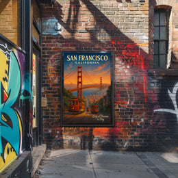San Francisco Scenic Poster City Of Dreams Wall Art