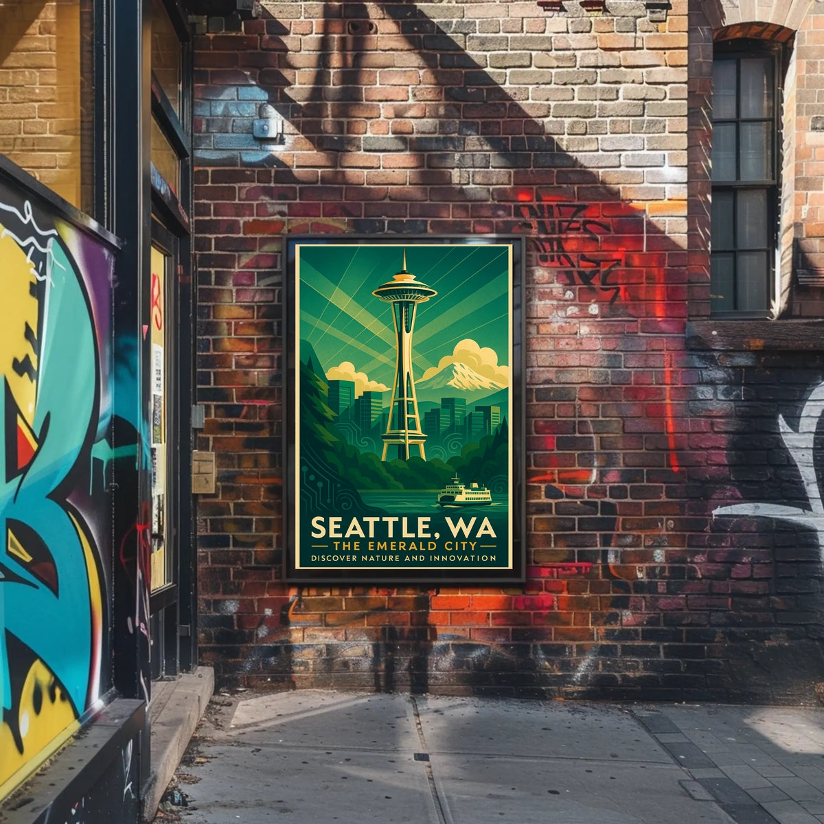Seattle, WA The Emerald City Poster