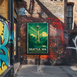 Seattle, WA The Emerald City Poster