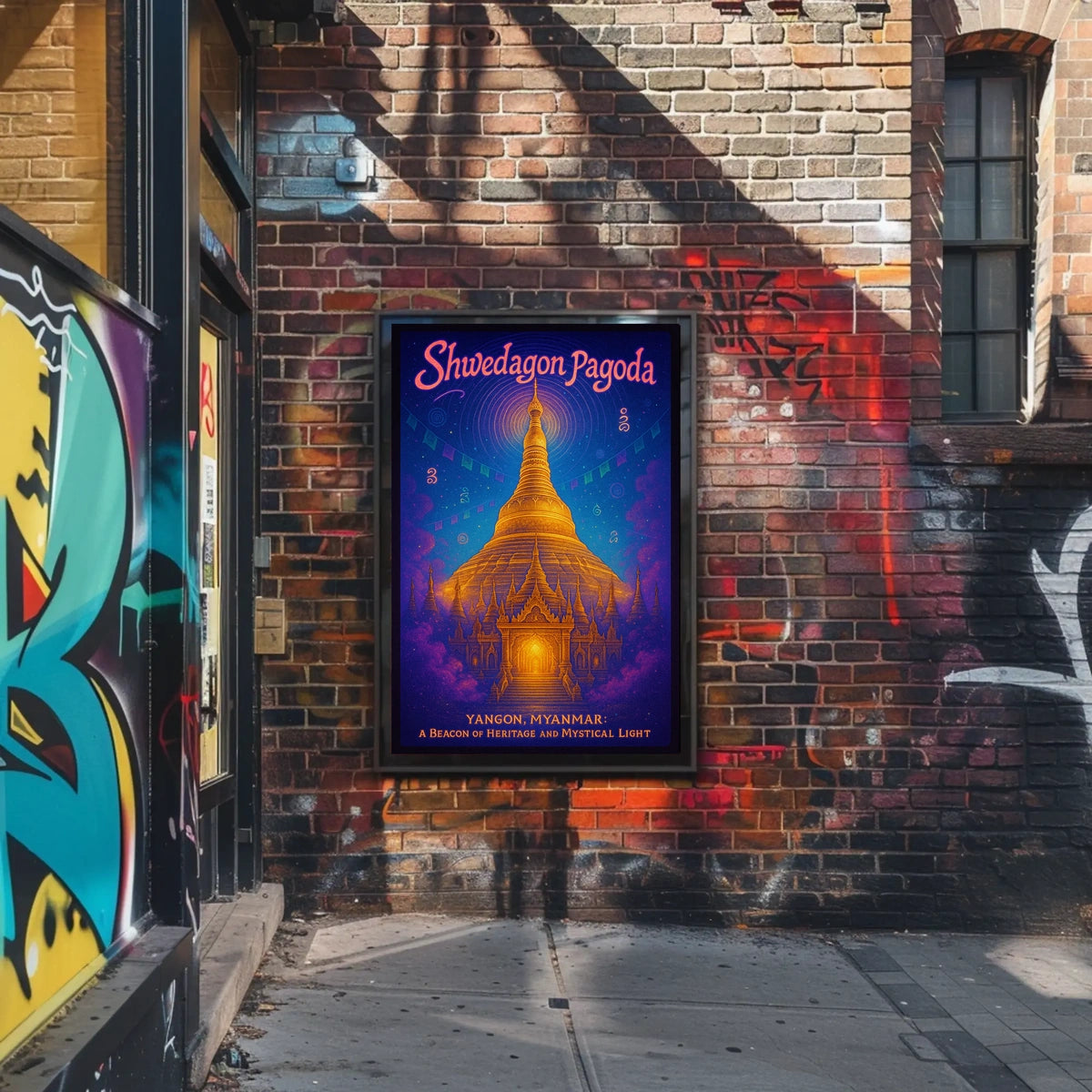 Shwedagon Pagoda A Mystical Landmark Poster