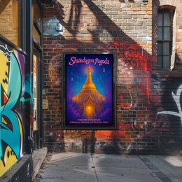 Shwedagon Pagoda A Mystical Landmark Poster