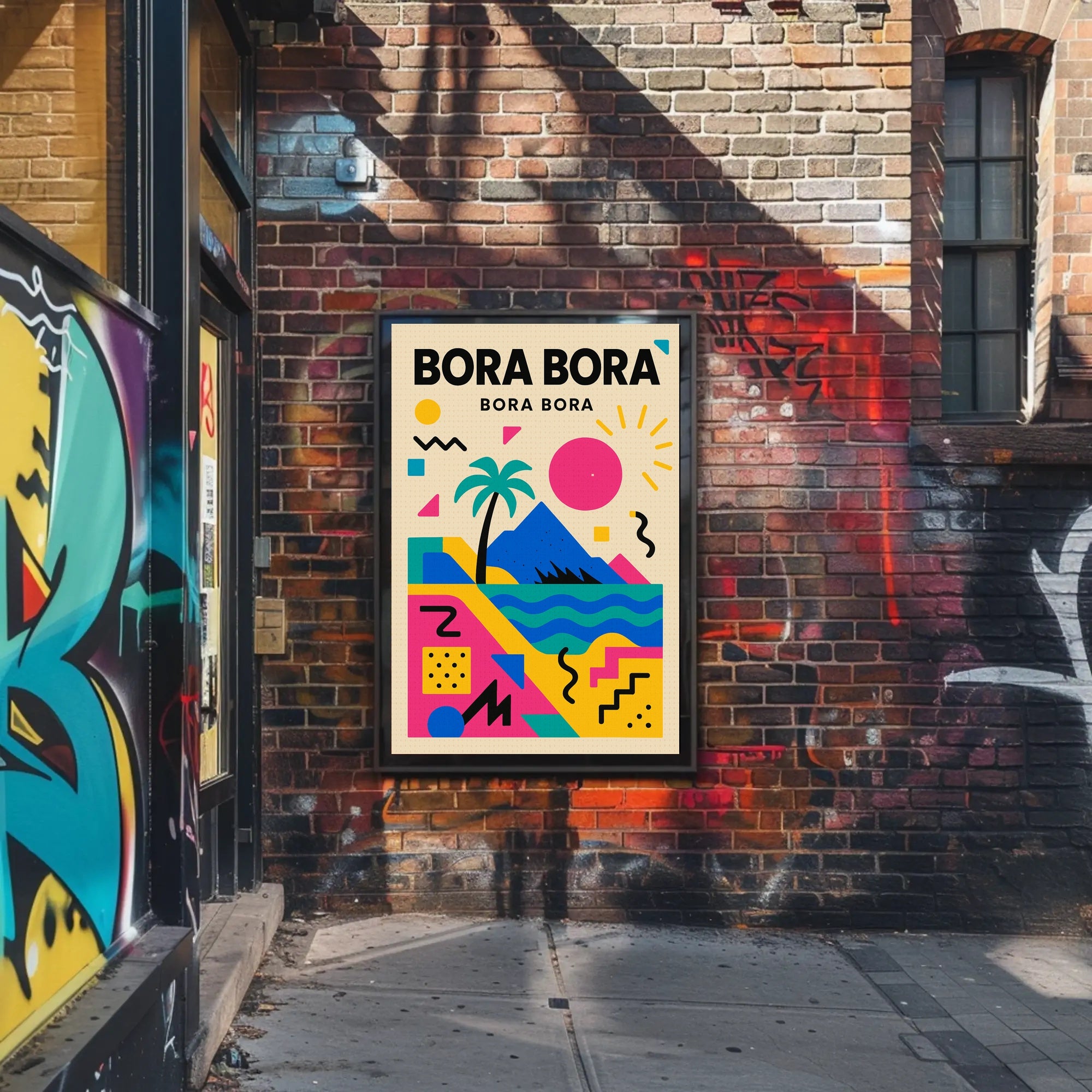 Bora Bora Island Abstract Poster PosterGoat