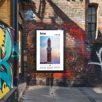 Sanaa's Historic Minaret: Cultural or Heritage Poster PosterGoat