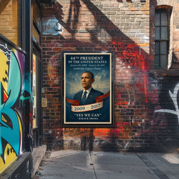 Barack Obama Leadership Change Presidency Poster