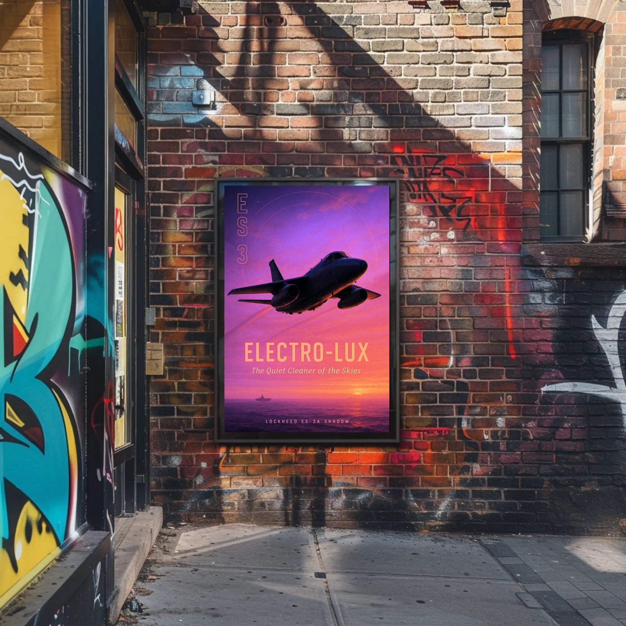 Lockheed ES-3A Shadow Electro-Lux Poster PosterGoat