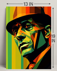 Vibrant Geometric Portrait Poster PosterGoat