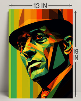 Vibrant Geometric Portrait Poster PosterGoat