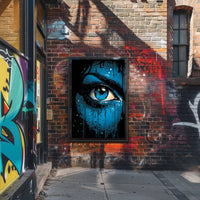 Intense Blue Eye Surreal Art Poster Print