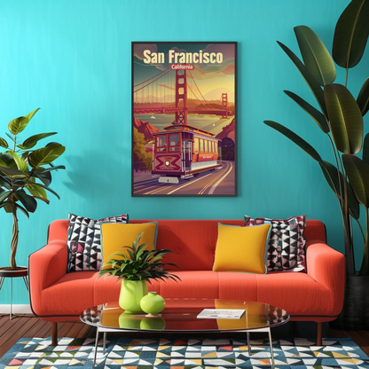 San Francisco California Vintage Poster