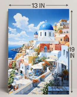 Santorini Serenity Poster
