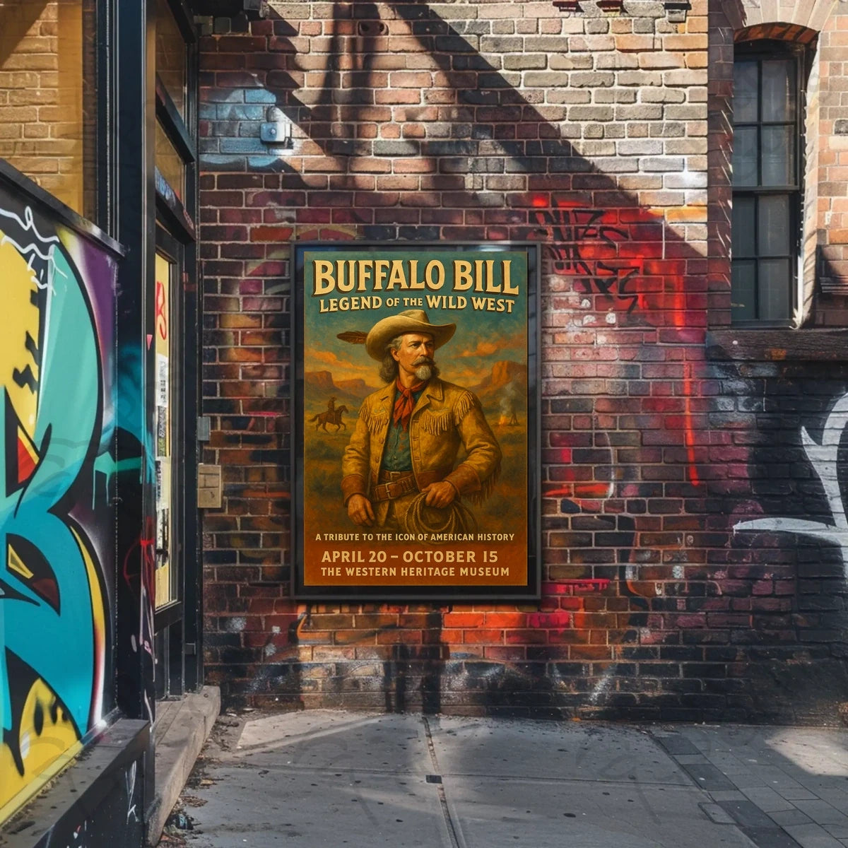 Buffalo Bill Vintage Americana Adventure Cultural Heritage Poster