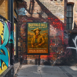 Buffalo Bill Vintage Americana Adventure Cultural Heritage Poster