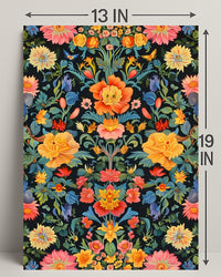 Vibrant Floral Tapestry William Morris Art Poster