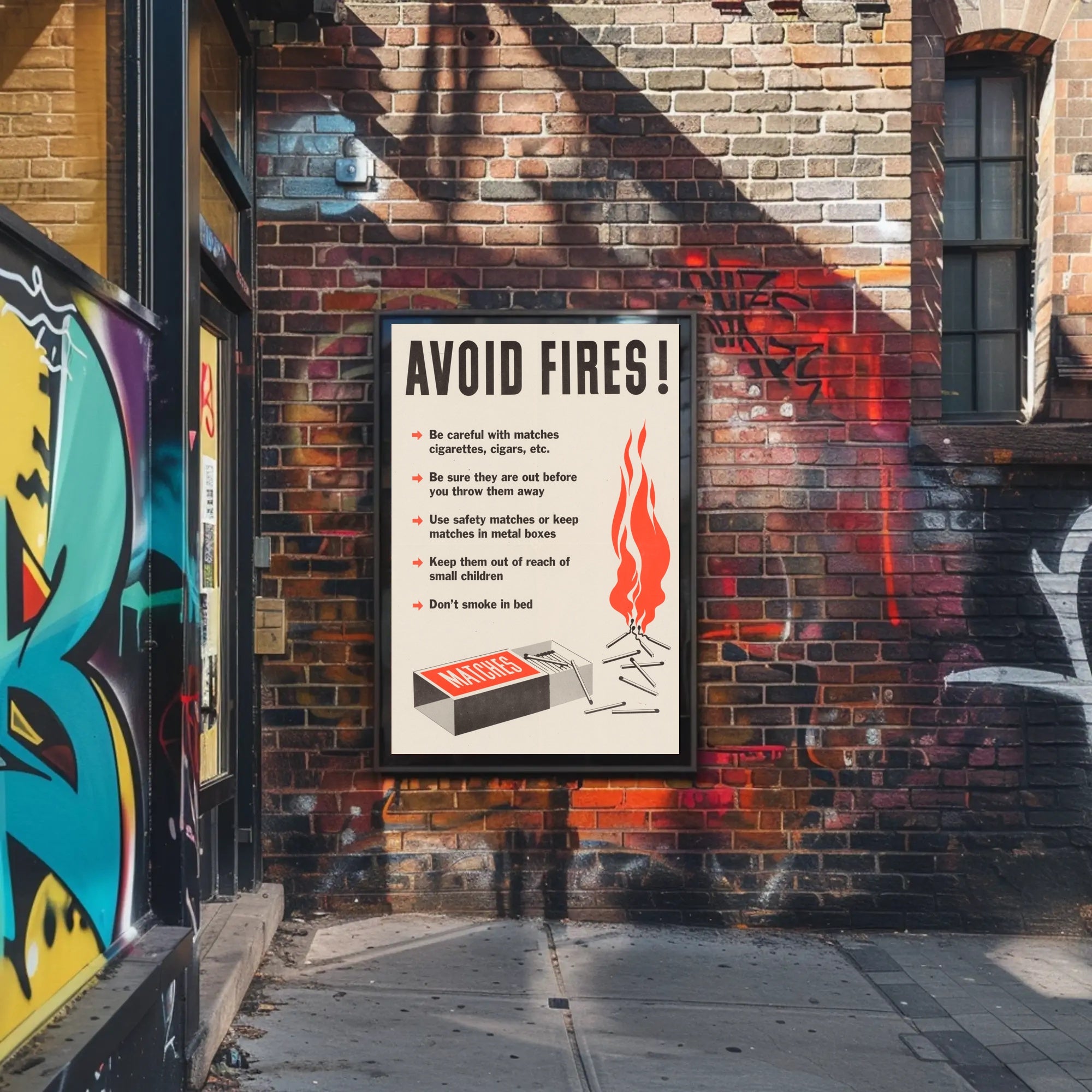 Fire Safety Precautions Poster PosterGoat