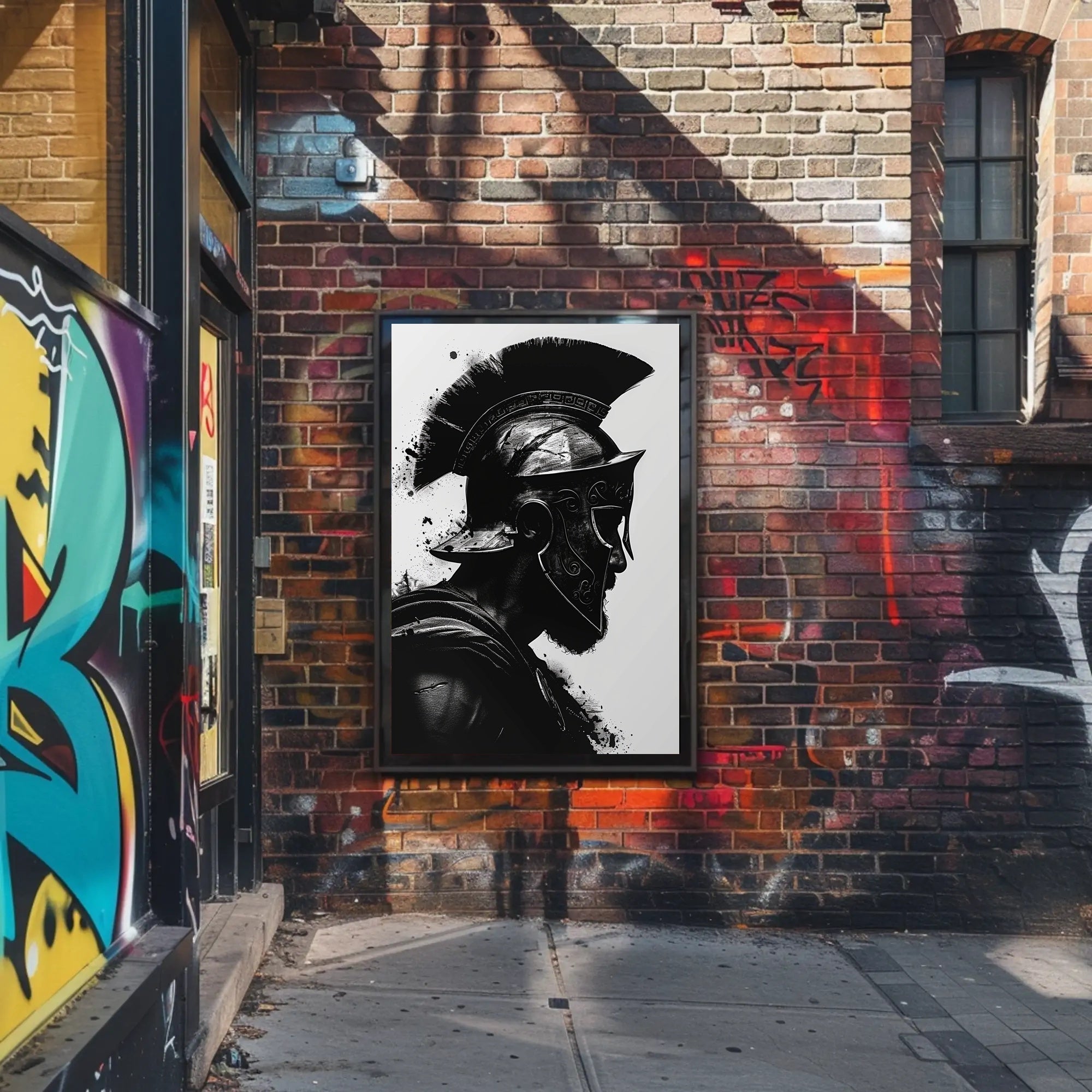 Warrior's Silhouette Poster PosterGoat
