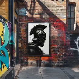 Warrior's Silhouette Poster PosterGoat