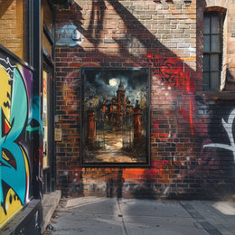 Haunted Mansion Under The Moonlight Poster