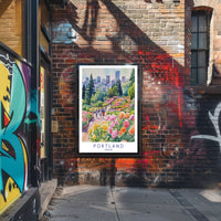 Portland in Bloom Poster PosterGoat