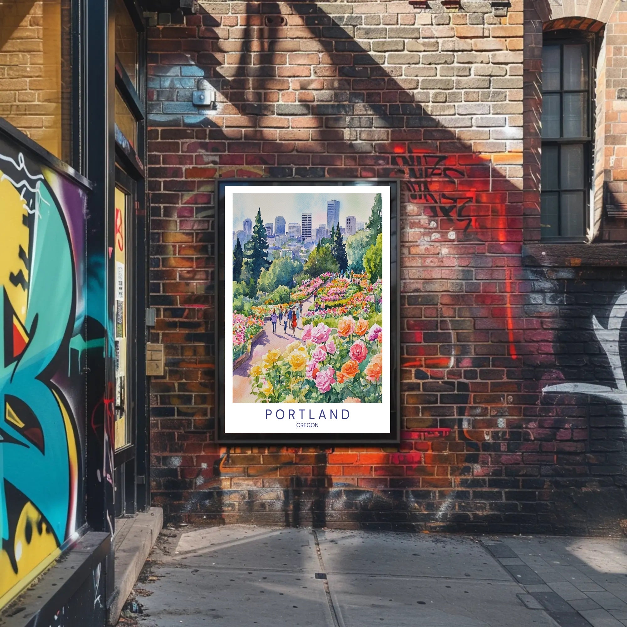 Portland in Bloom Poster PosterGoat